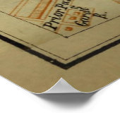 kaart van Bath England (1901) Poster (Hoek)