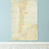  kaart van Bayonne NJ (1912) Canvas Afdruk (Insitu (Houten vloer))