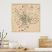  kaart van Belfast Ireland (1913) Poster (Keuken)