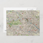  kaart van Berlijn Duitsland (1905) (Voorkant / Achterkant)