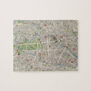  kaart van Berlijn Duitsland (1905) Legpuzzel