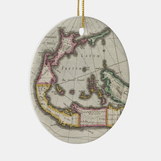 kaart van Bermuda (1638) Keramisch Ornament (Rechts)