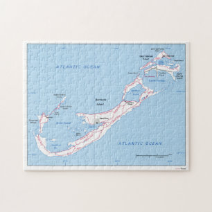  kaart van Bermuda (1976) Legpuzzel