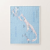 kaart van Bermuda (1976) Legpuzzel (Verticaal)