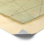 kaart van Bermuda en Barbados (1707) Poster (Hoek)