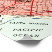 kaart van Beverly Hills California (1950) Poster (Hoek)