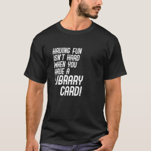 Kaart van bibliotheekcarrière loopbaanmedewerker t-shirt