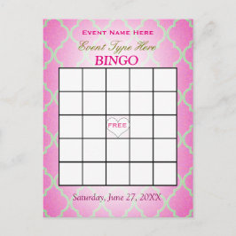 Kaart | van Bingo Roze Quatrefoil