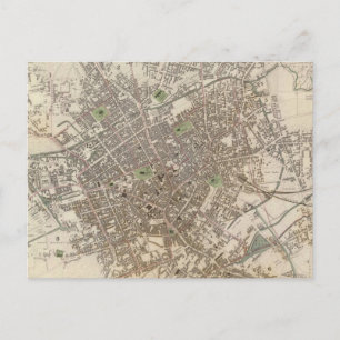  kaart van Birmingham England (1839)