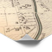 kaart van Birmingham England (1839) Poster (Hoek)