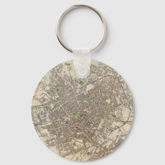 kaart van Birmingham England (1839) Sleutelhanger