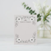 Kaart van  bloemen - Grijs (Staand voorkant)