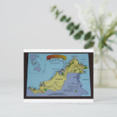 Kaart van Borneo, Maleisië (Staand voorkant)