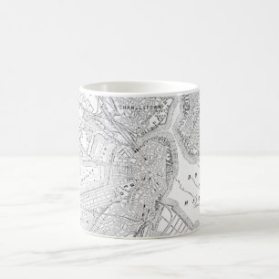  kaart van Boston (1878) Koffiemok