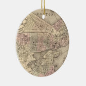  kaart van Boston (1880) Keramisch Ornament (Rechts)