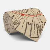  kaart van Boston MA (1911) Stropdas (Opgerold)