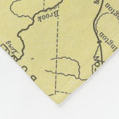  kaart van Boston Massachusetts (1903) Fleece Deken (Hoek)