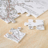 kaart van Boston Transit Line (1914) Legpuzzel (Zijkant)