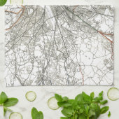  kaart van Boston Transit Line (1914) Theedoek (Gevouwen)