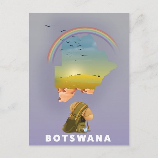 Kaart van Botswana (Voorkant)