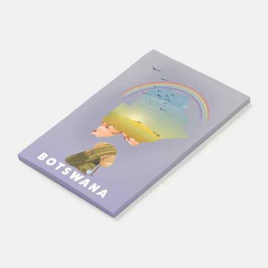 Kaart van Botswana Post-it® Notes (Schuin)