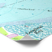  kaart van Bradenton Florida (1964) Poster (Hoek)