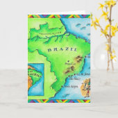 Kaart van Brazilië (Gele Bloem)