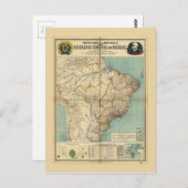 Kaart van Brazilië (1908) (Voorkant / Achterkant)