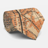  kaart van Bremen Duitsland (1910) Stropdas (Opgerold)