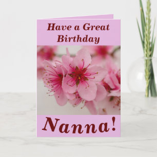 Kaart van Bright en Vette Floral Birthday voor Nan