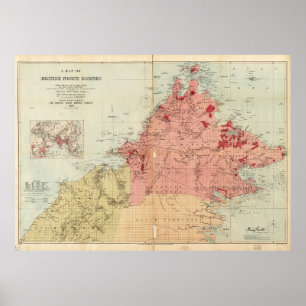 Kaart van British North Borneo (1899) Poster
