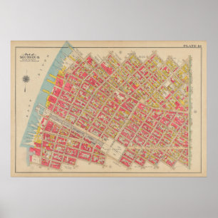  kaart van Brooklyn   George Washington Bromley Poster