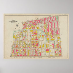  kaart van Brooklyn   George Washington Bromley Poster
