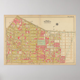 kaart van Brooklyn   George Washington Bromley Poster