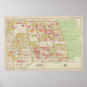  kaart van Brooklyn   George Washington Bromley Poster