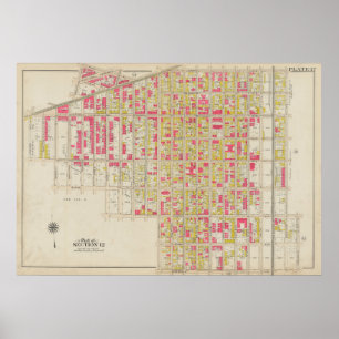 kaart van Brooklyn   George Washington Bromley Poster