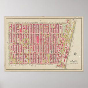  kaart van Brooklyn   George Washington Bromley Poster