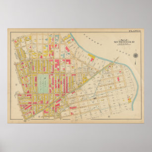  kaart van Brooklyn   George Washington Bromley Poster