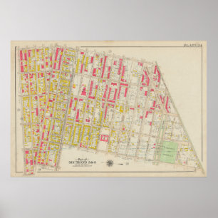  kaart van Brooklyn   George Washington Bromley Poster