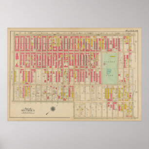  kaart van Brooklyn   George Washington Bromley Poster