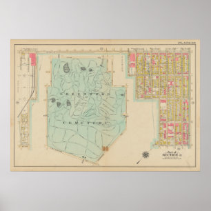 kaart van Brooklyn   George Washington Bromley Poster