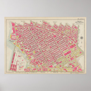  kaart van Brooklyn   George Washington Bromley Poster