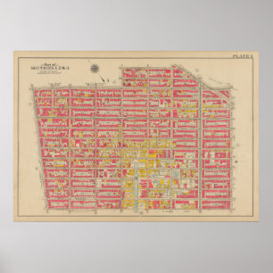  kaart van Brooklyn   George Washington Bromley Poster