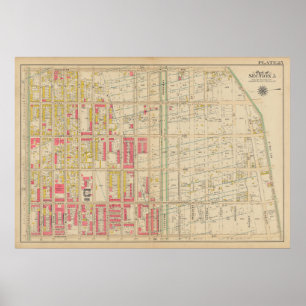  kaart van Brooklyn   George Washington Bromley Poster