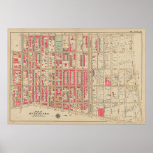  kaart van Brooklyn   George Washington Bromley Poster