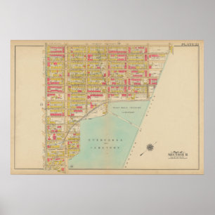  kaart van Brooklyn   George Washington Bromley Poster