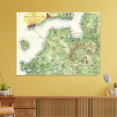 kaart van Brooklyn New York (1867) Canvas Afdruk (Insitu (Woonkamer))