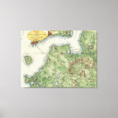 kaart van Brooklyn New York (1867) Canvas Afdruk (Voorkant)