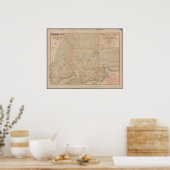 kaart van Brooklyn Poster (Keuken)