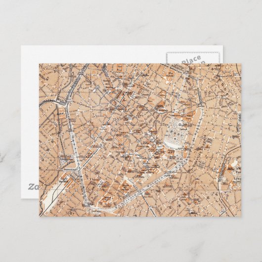 kaart van Brussel (1905) (Voorkant / Achterkant)